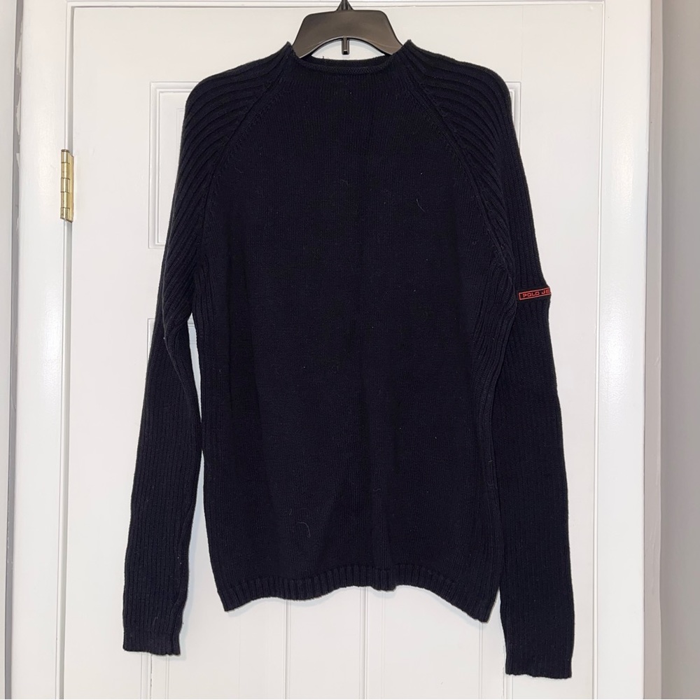 Men’s Polo Jeans Company black knit long sleeve cotton sweater